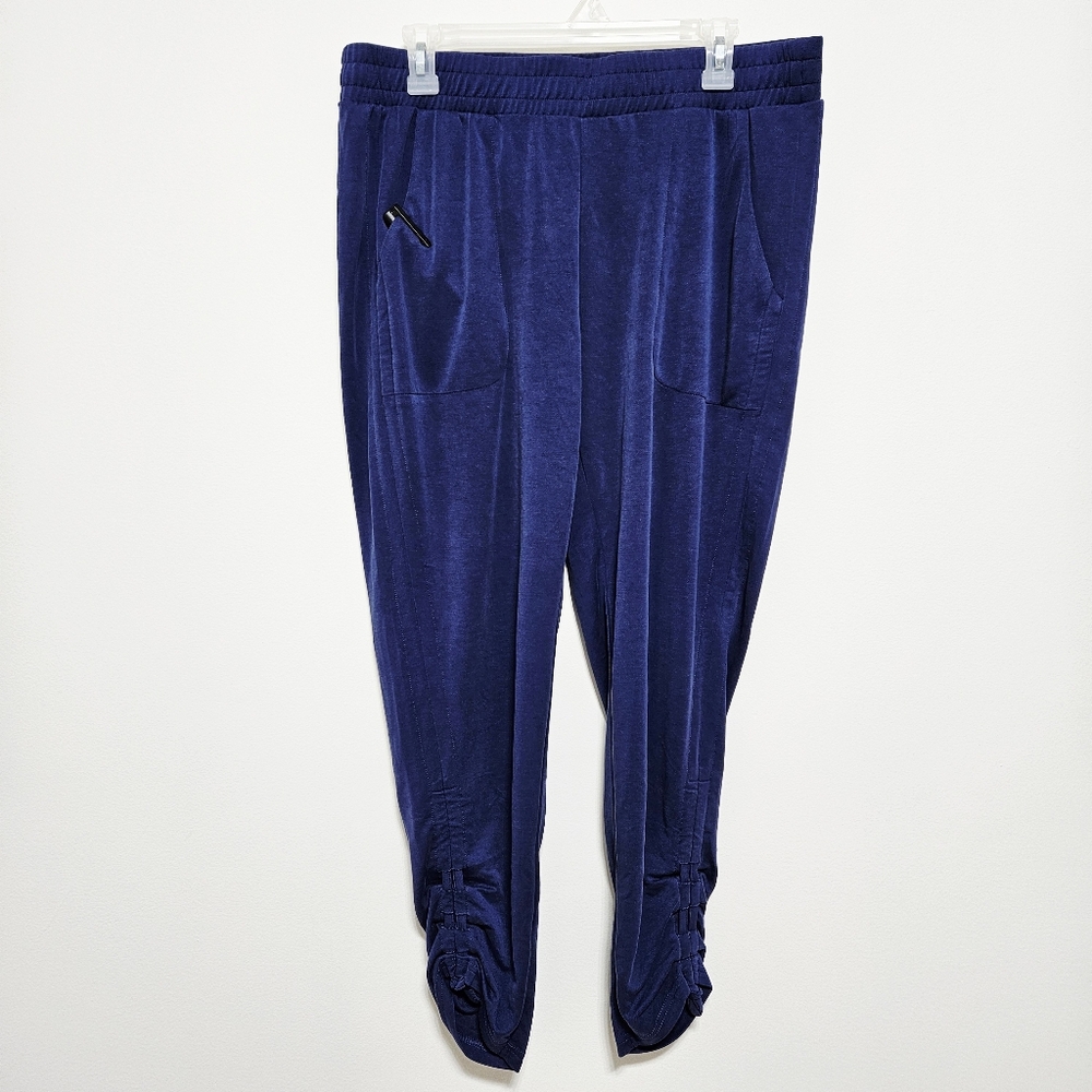 Fabletics‎ Womens Stretch Leggings Joggers Lounge Comfort Pants Pockets Blue XL - Picture 7 of 11
